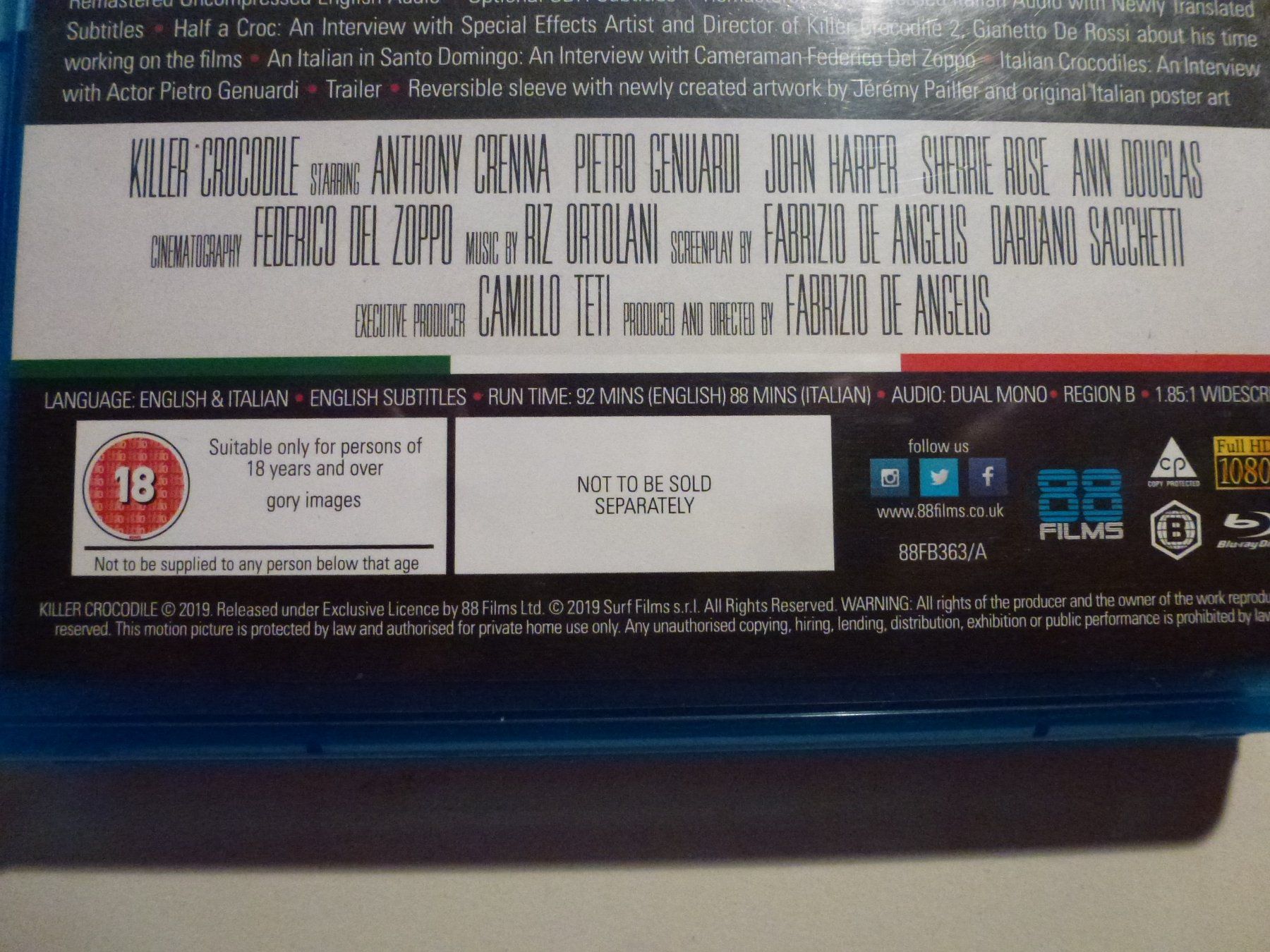 Tutti i DVDs: Killer Crocodile (Blu-Ray) – Nuovo (secondo la descrizione) da Bern venduto da Frebo 2