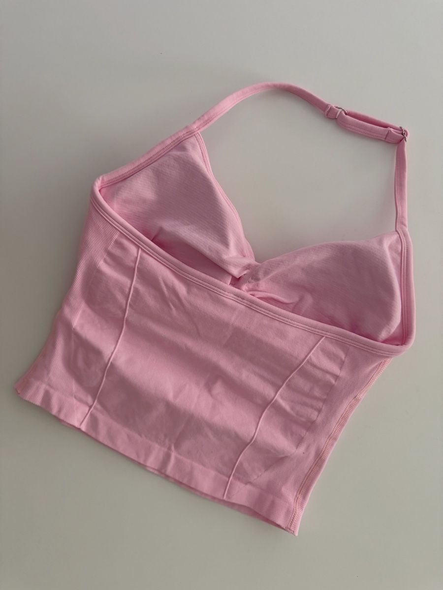 Top: Pink Halterneck Top Size S New – Nuovo e nell'imballaggio originale da Gränichen venduto da Domsiiiii 1
