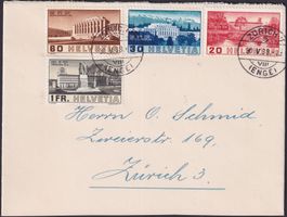 1938, Nr.211-214 (Völkerbunds-Brief) mit SATZ, sauber, 120.-