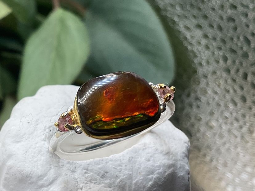 Bagues: Ammolith Ring in Sterlingsilber, Gr.56 – Neuf (Voir description) à Luzern par S.Kern01 7