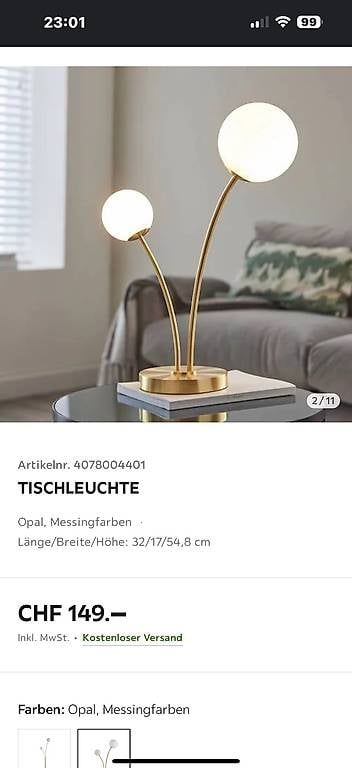Lampen: Tischlampe  – Gebraucht aus Abtwil SG von Riono-01