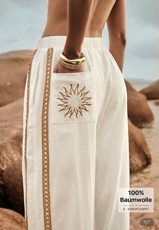 Pantaloni: Strandhose weiss Gr. M – Nuovo e nell'imballaggio originale da Thun venduto da Dak5 1