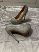 Fabulicious Elegante Pumps High Heels Silber Gr 37 Neu
