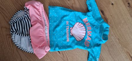 Badeset Gr. 68 UV-Schutz, Badehose wasserdicht, Shirt neu