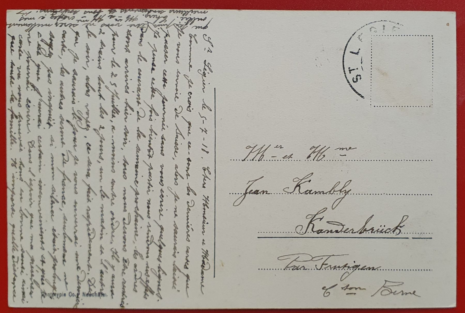 Cartoline postali: St-Légier 1918 – Usato da Kreuzlingen venduto da Rschweiz1 1