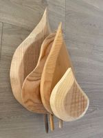 Holzdeko Dekoflammen 4er Set Naturdeko Weihnachten