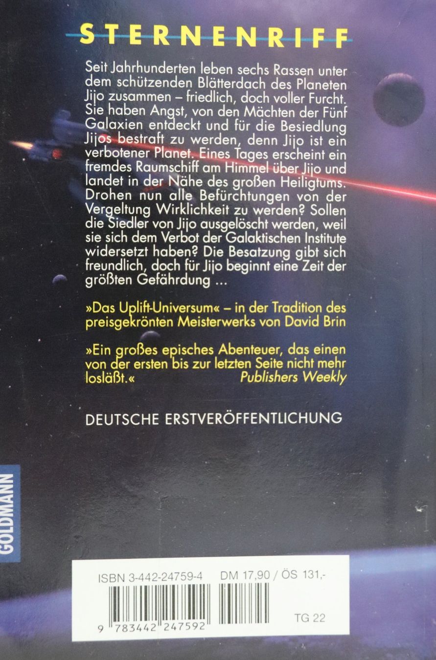 Libri: Sternenriff - Das Uplift Universum 1 von David Brin – Usato da Glattfelden venduto da Sirax 1