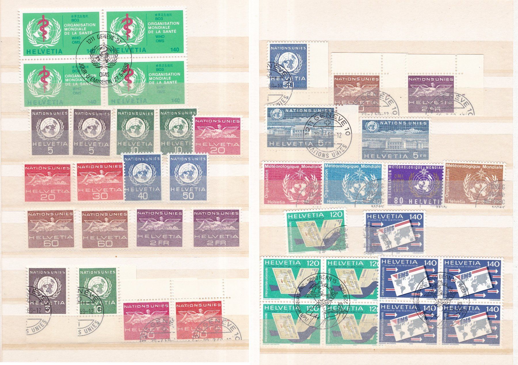 Tutti i francobolli: CH Briefmarkenseiten, viele Viereblocks etc. – Usato da Münchwilen AG venduto da Nesar 1