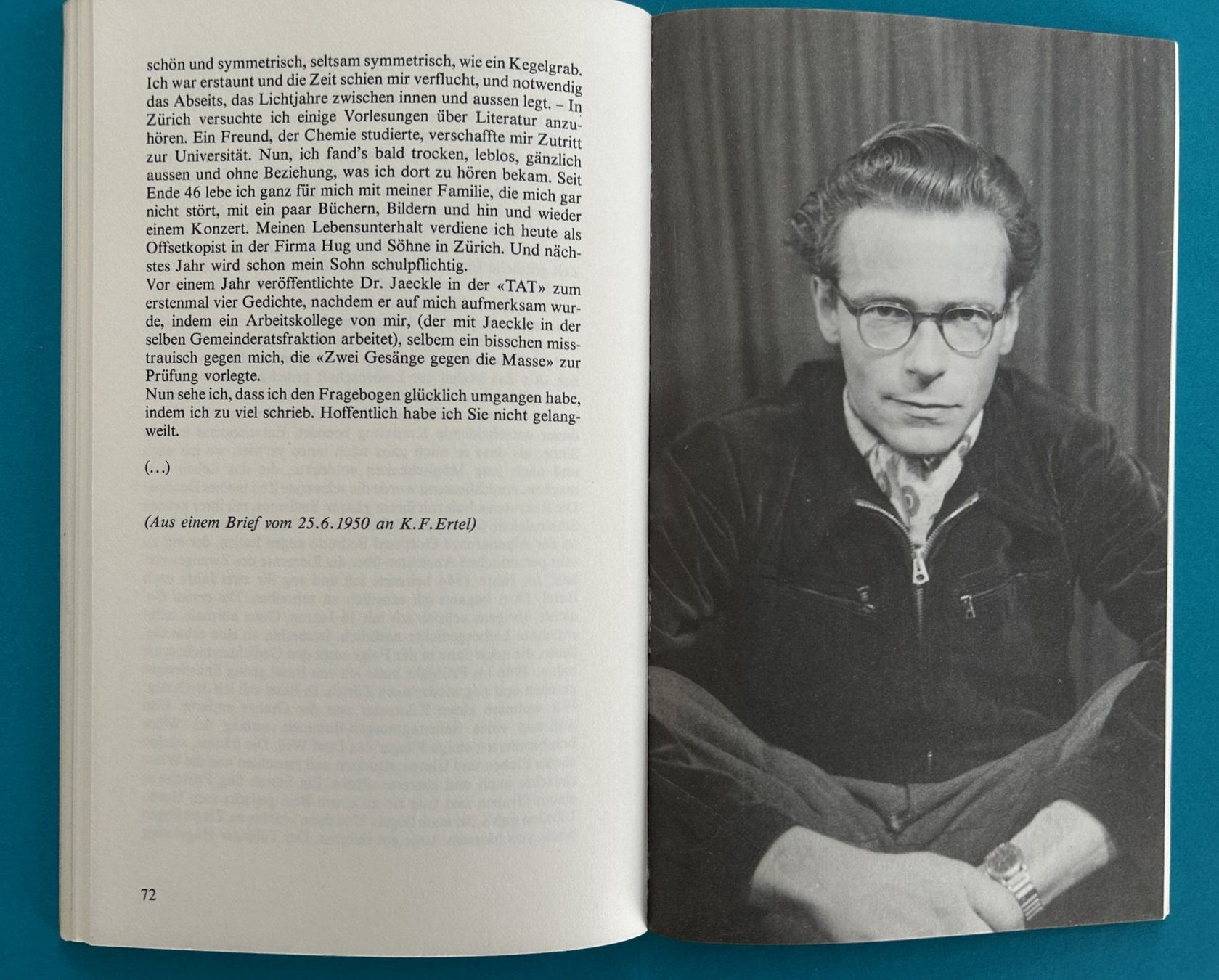 Libri: A.X. GWERDER: GESÄNGE GEGEN DIE MASSE – Usato da Zürich venduto da Domus09 8
