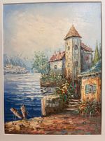 47 cm breitx58.5 cm hoch/Original Ölgemälde, Meer Landschaf