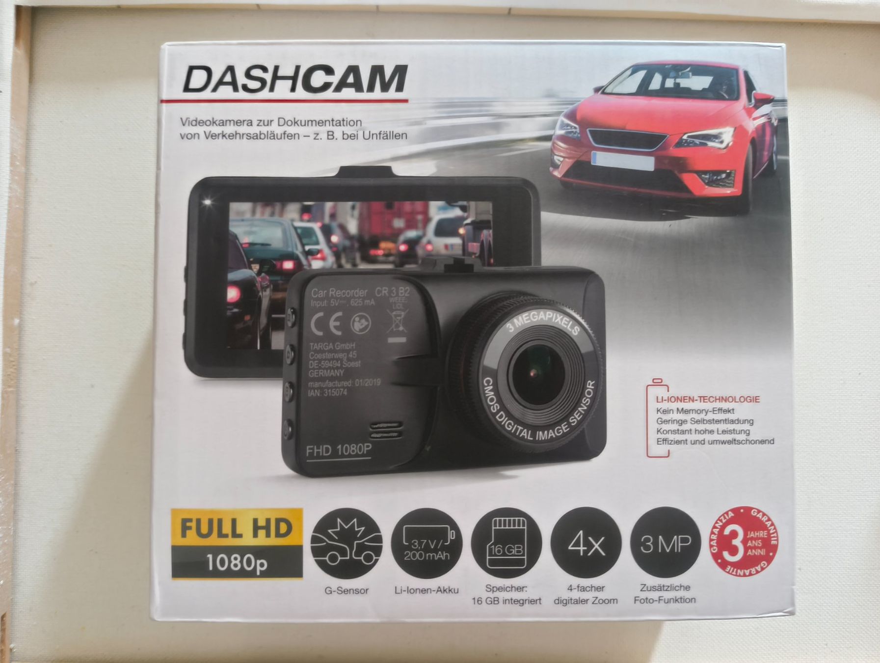Action Cam: Dashcam Full HD 1080P – Gebraucht aus noes von kri_g7m6