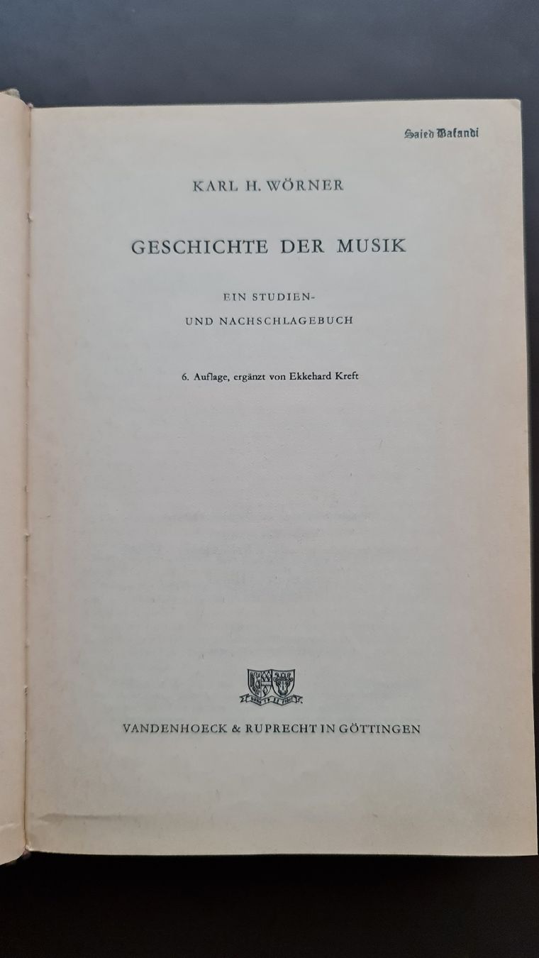 Libri: Geschichte der Musik – Usato da Basel venduto da Bafidu 1