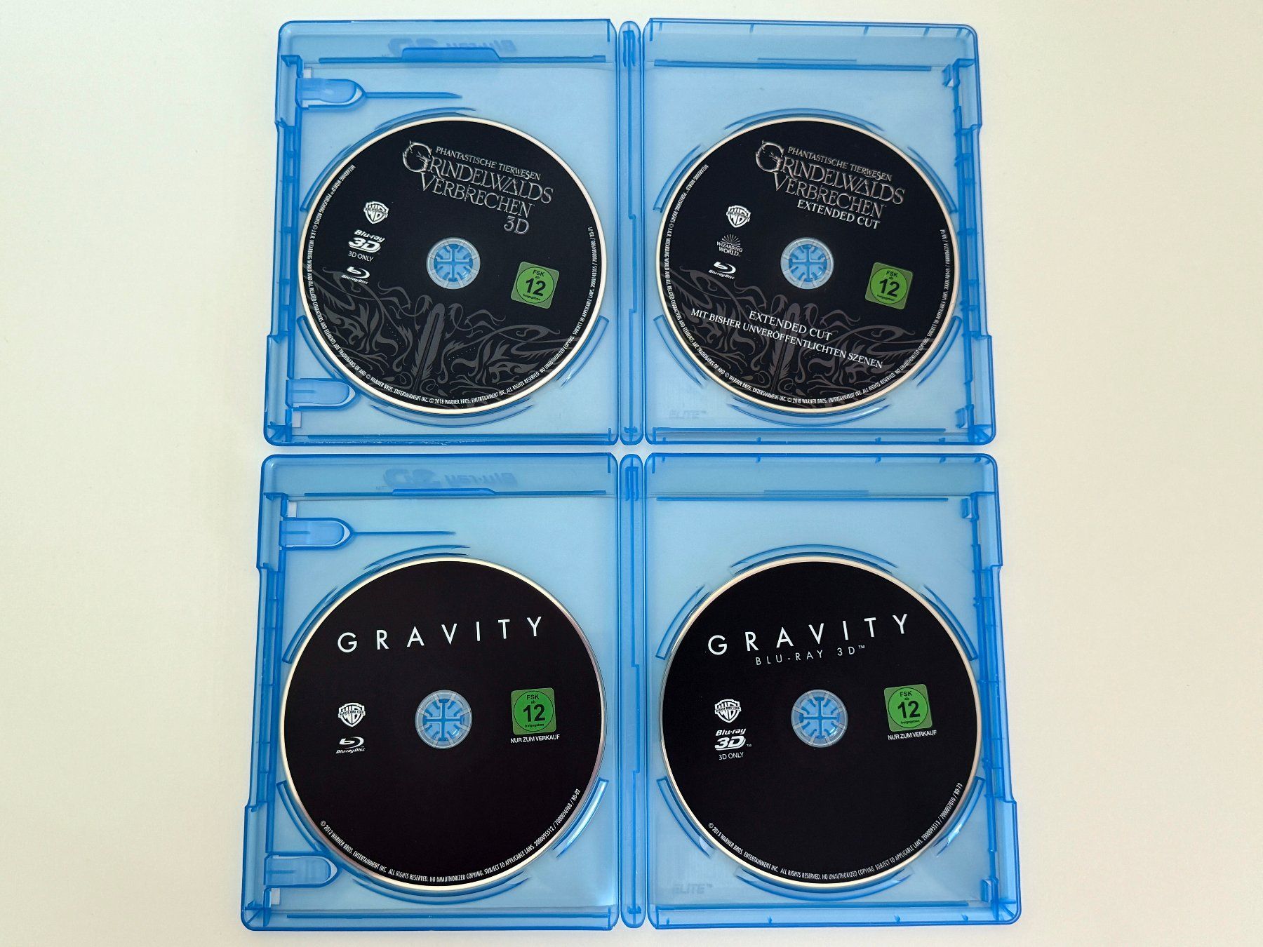 Alle DVDs: 2 x Bluray 3D - Grindelwalds Verbrechen + Gravity - Blu Ray – Gebraucht aus Neuheim von vnetz 2