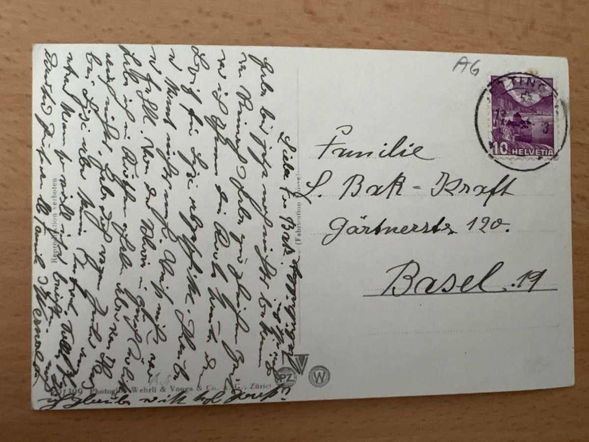 Ansichtskarten: Ansichtskarte Wettingen Landstrasse – Gebraucht aus Fislisbach von Badensia54 1