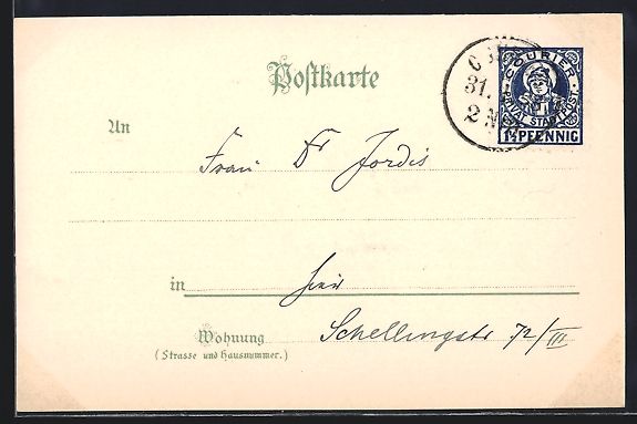 Cartoline postali: München, Briefmarke der Privaten Stadtp – Usato da Berlin venduto da bartko-reher