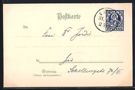 München, Briefmarke der Privaten Stadtp