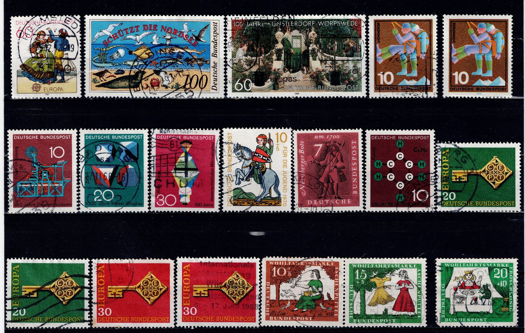 Tutti i francobolli: 52x Briefmarken Deutschland 6 – Usato da Tenniken venduto da mik_6mxg