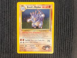 Pokemon Brock’s Rhydon Holo Gym Heroes