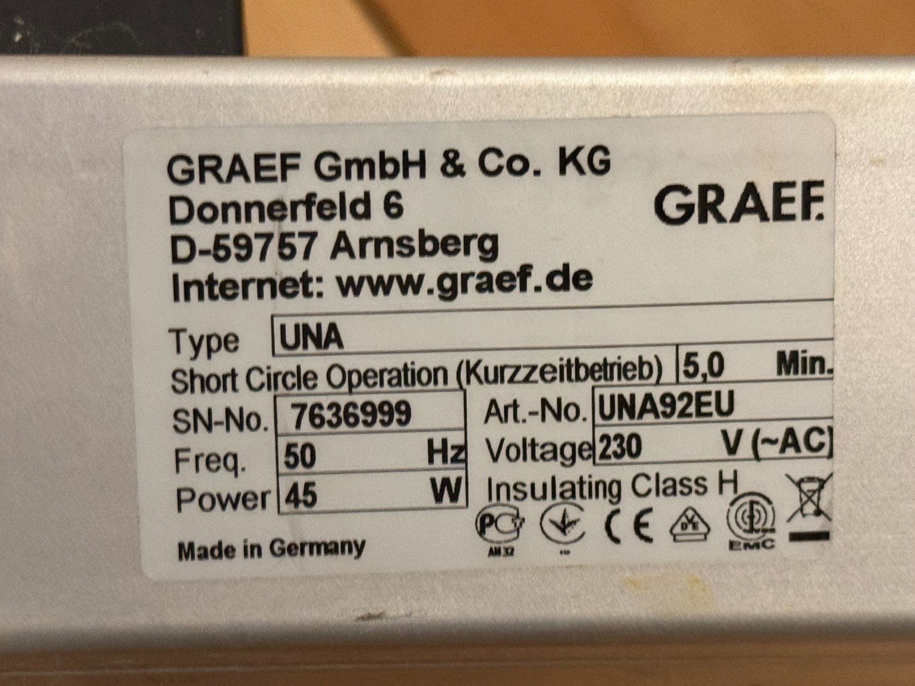 Graef Küchengeräte: Schneidemaschine/Allesschneider Graef UNA – Gebraucht aus Bern von happyreptile 5