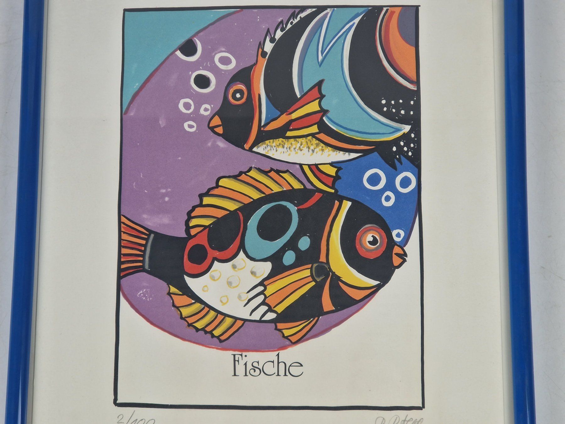 Foto & Immagini: Kunstdruck "Sternzeichen Fische" - gerahmt – Usato da Muhen venduto da Restwert_Muhen 1
