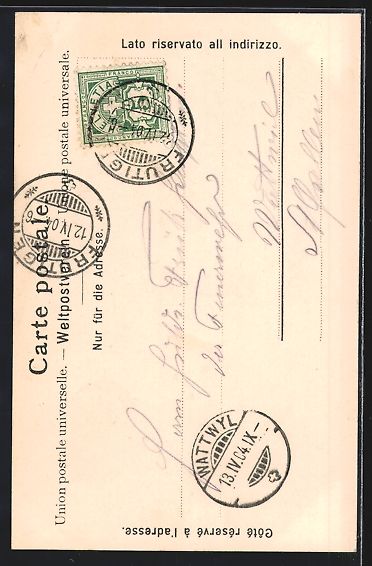 Cartoline postali: Frutigen, Blausee an der Route Frutigen- – Usato da Berlin venduto da bartko-reher 1