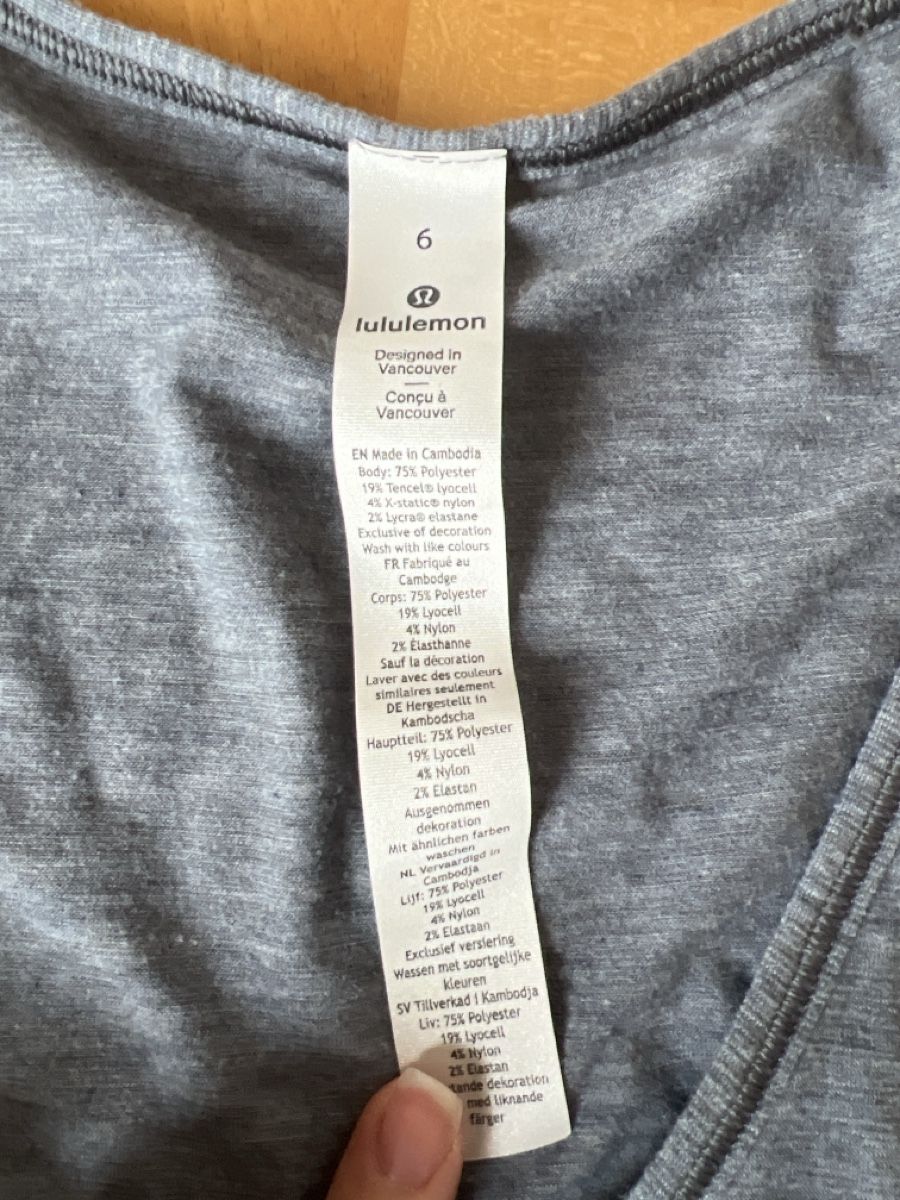 Lululemon Top: Lululemon Sport Top Grau Gr. 6 – Usato da Oberengstringen venduto da pri_c8jk 1