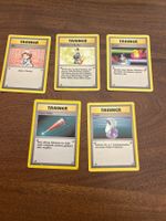 Pokémon Base Set 1999 – 5 Trainerkarten Deutsch – Vintage