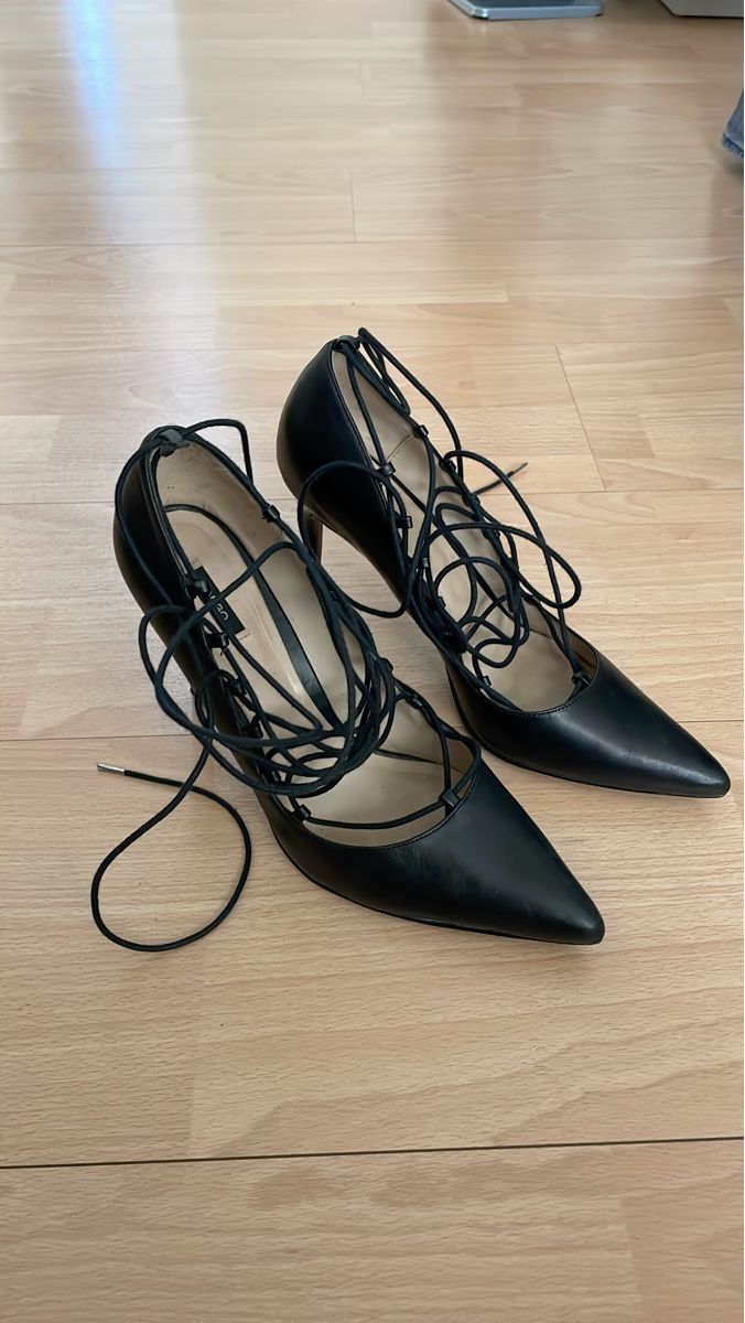 Mango Scarpe da donna: Decolleté nere con lacci, taglia 41 – Usato da Bellinzona venduto da remarema 1