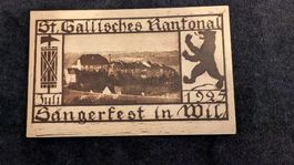 Ansichtskarte St. Gallisches Sängerfest Wil 1925 gelaufen