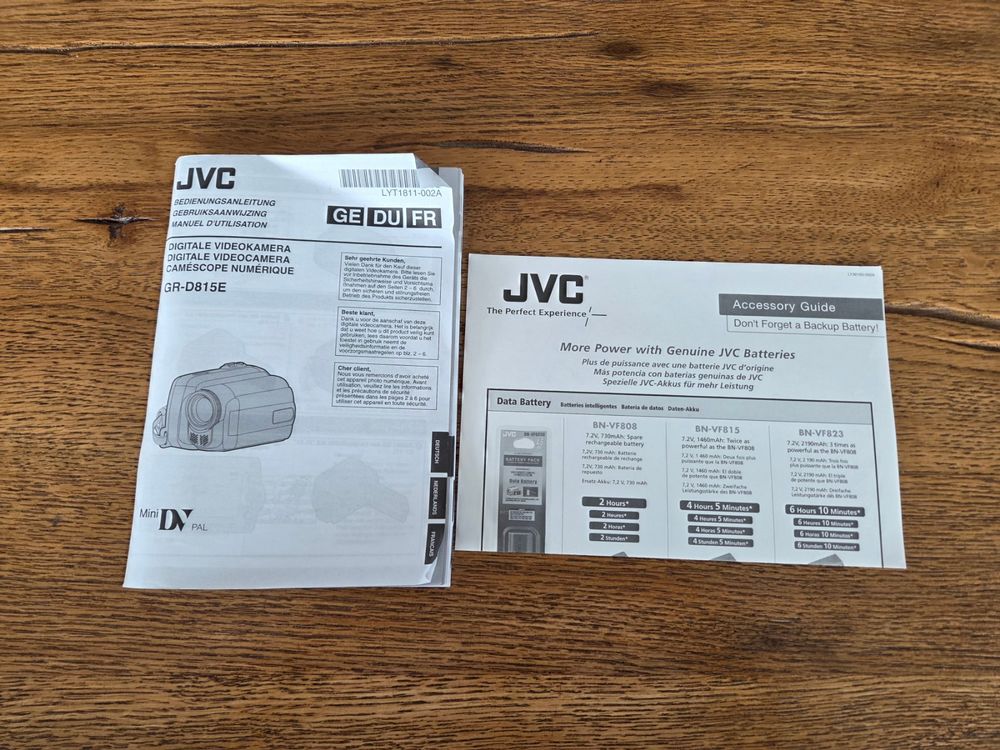 Caméscope JVC GR-D815 – MiniDV – Kit complet + convertisseur (Neuf