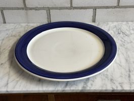 Ceramica "CARM" Italy, Servierplatte blau/weiss 47cm