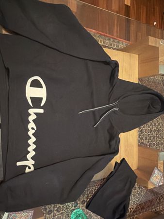 Champion Hoodie schwarz mit Kapuze Grösse M Baumwolle
