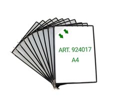 %10Stk. neue DIN A4, Eckverschluss, Metalldrehzapfen,schwarz