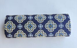Hartschalen Brillenetui, blau gemustert, neuwertig!