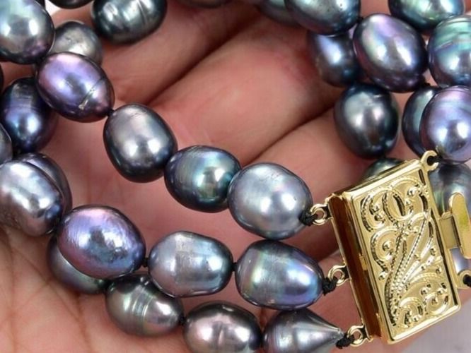 Bracciali & Braccialetti: Schwarz Lua Perlen Armband Echt 1.2 cm Bracelet Perle Vrai – Nuovo (secondo la descrizione) da Prilly venduto da ilyria73 6
