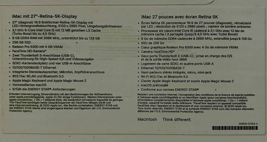 PCs: iMac 27' Retina 5K (2020) – Gebraucht aus Bonfol von vgi_vc6k 2