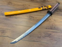 Katana Schwert mit Scheide 78cm Beige-Kadmiumgelb L NEU