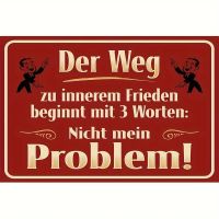 ✨ Witziges Metallschild "Der Weg zu innerem Frieden..." ✨
