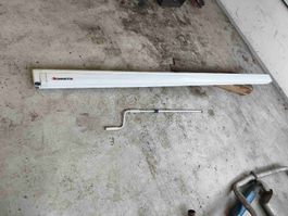 Omnistor Markise Weiss 3m + Kurbel mit Seitenwänden