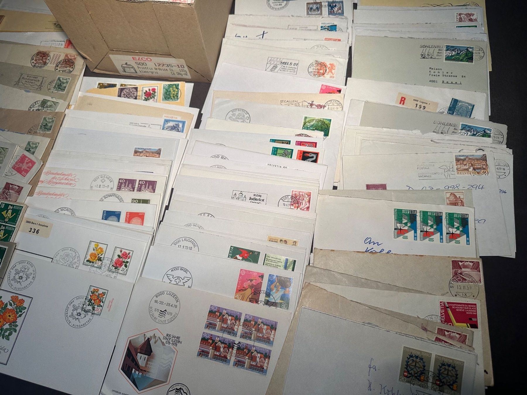 Tutti i francobolli: Grosse Sammlung Bedarfsbriefe Sonderbriefe FDC usw. – Usato da Stettfurt venduto da 2442 4