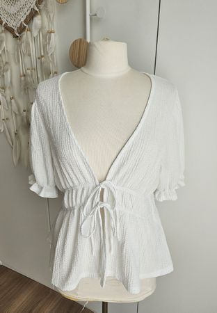 süsse Bluse von Gina Tricot gr.XL weiss neu
