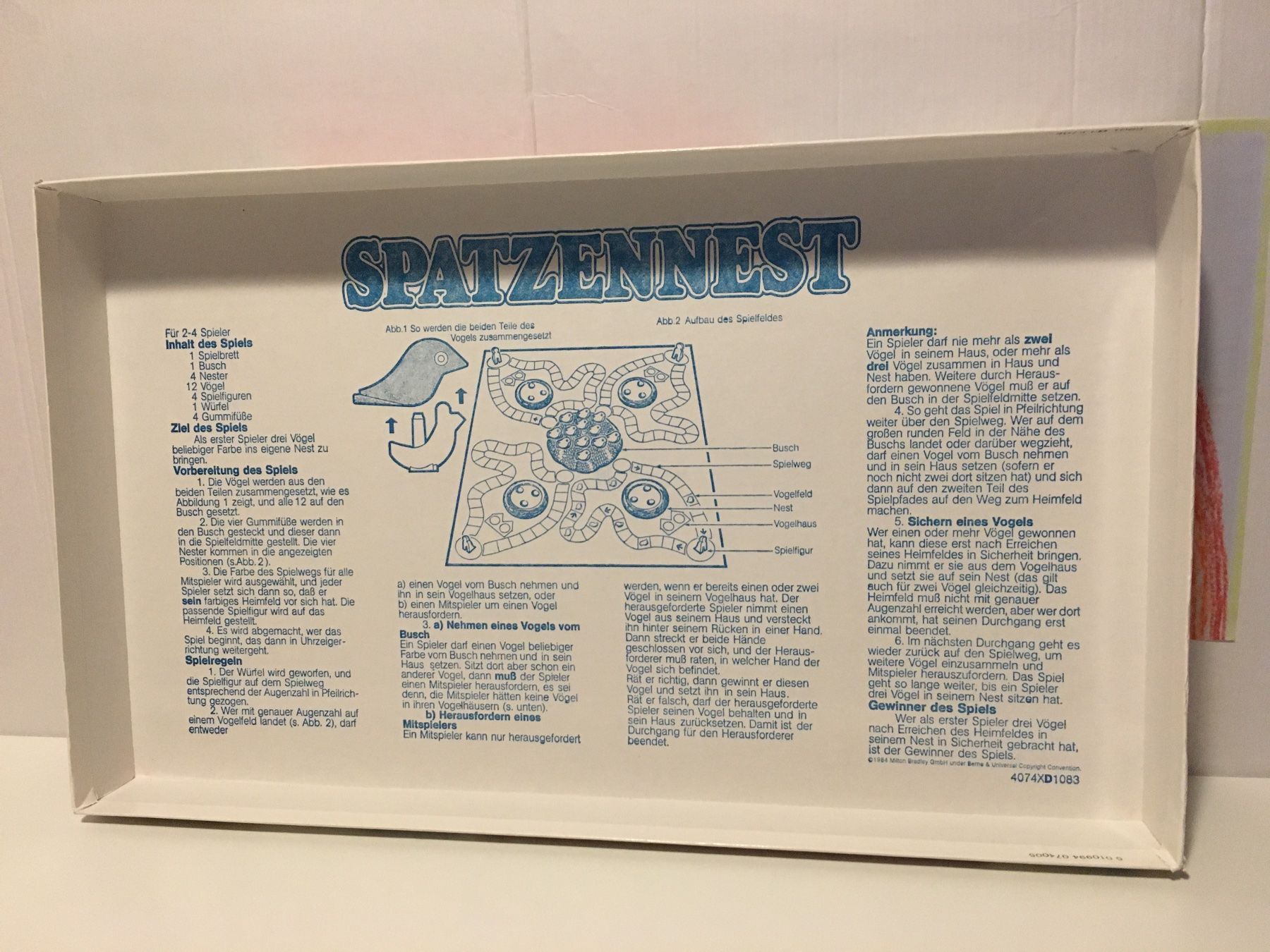 Giochi: SPATZENNEST - MB Spiele - 1984 – Usato da Andwil SG venduto da Rainboli 8