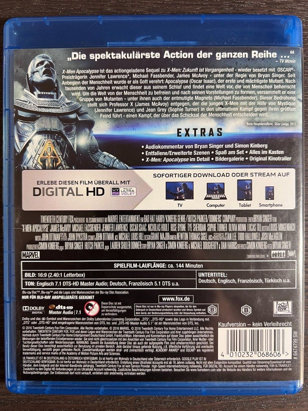 Tous les DVDs: X Men - Apocalypse – D'occasion à Zürich par Blu-ray_ZH 1