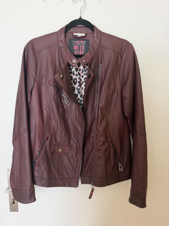 Damen Kunstlederjacke Street One bordeaux Grösse 38 