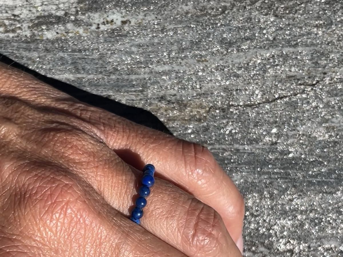 Anelli: Elastischer Fingerring aus Lapislazuli – Usato da Uettligen venduto da aeraes 3