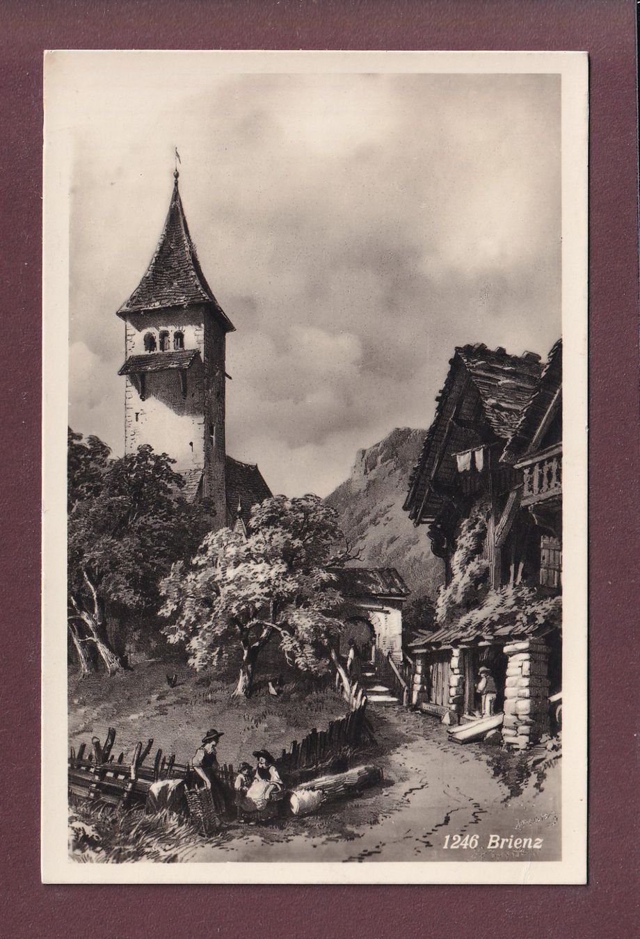Ansichtskarten: BRIENZ - Teilansicht - 1935 – Gebraucht aus Pully von nicecards