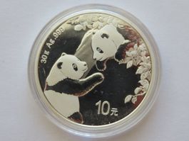 China 10 Yuan Panda Münze 2023 / 30g Feinsilber
