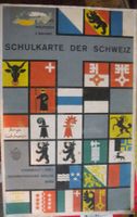 Alte Schulkarte der Schweiz von Kümmerly+Frey, Bern. Top!