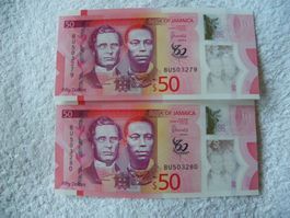 Jamaika 50 Dollar 2022/2023, P-96, Serie Unabhängigkeit, Unc