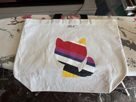 Karl Lagerfeld Tote Bag with Cat Motif - Perfect Summer!